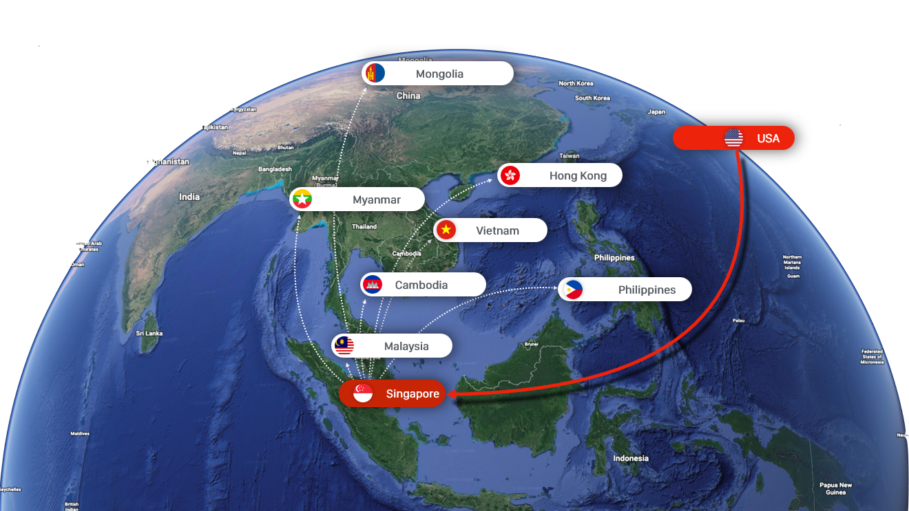Regional clients map
